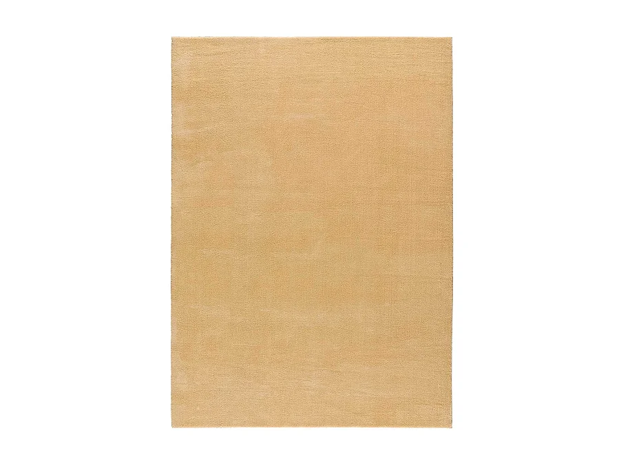 Alfombra lavable antideslizante  - liso - mostaza - 160 x 230 cm - LOFT