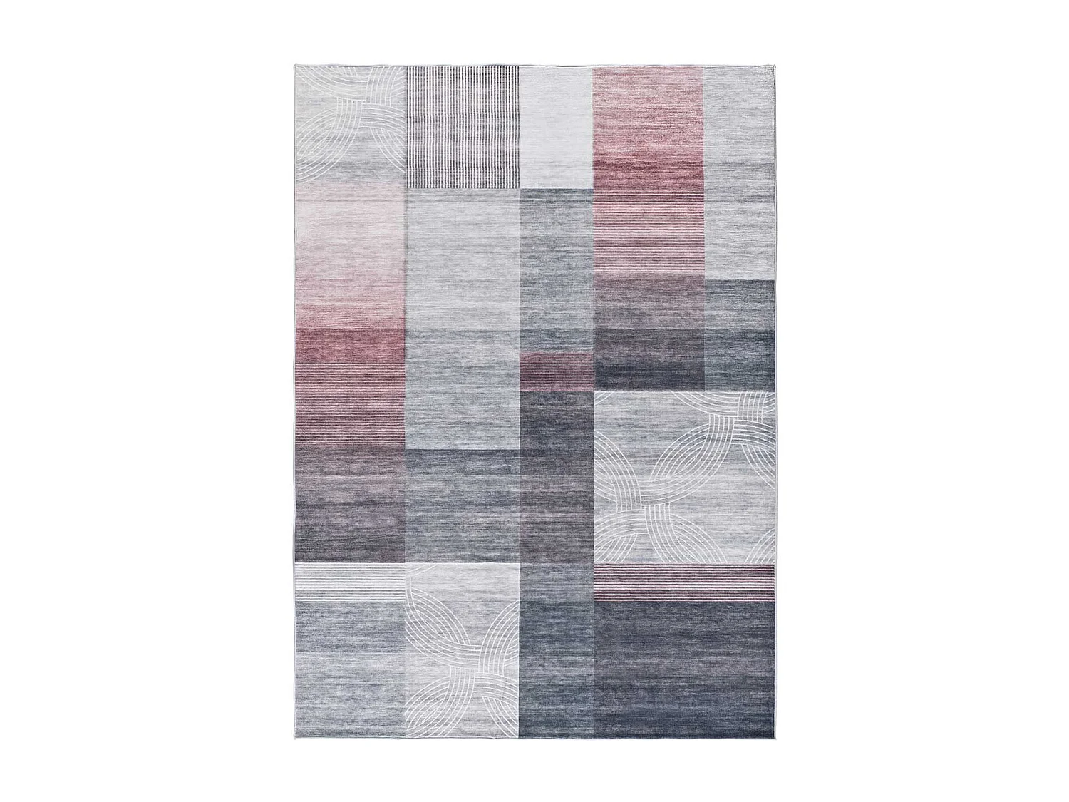 Tapis intérieur - géométrique - gris - 80 x 150 cm - CLASS