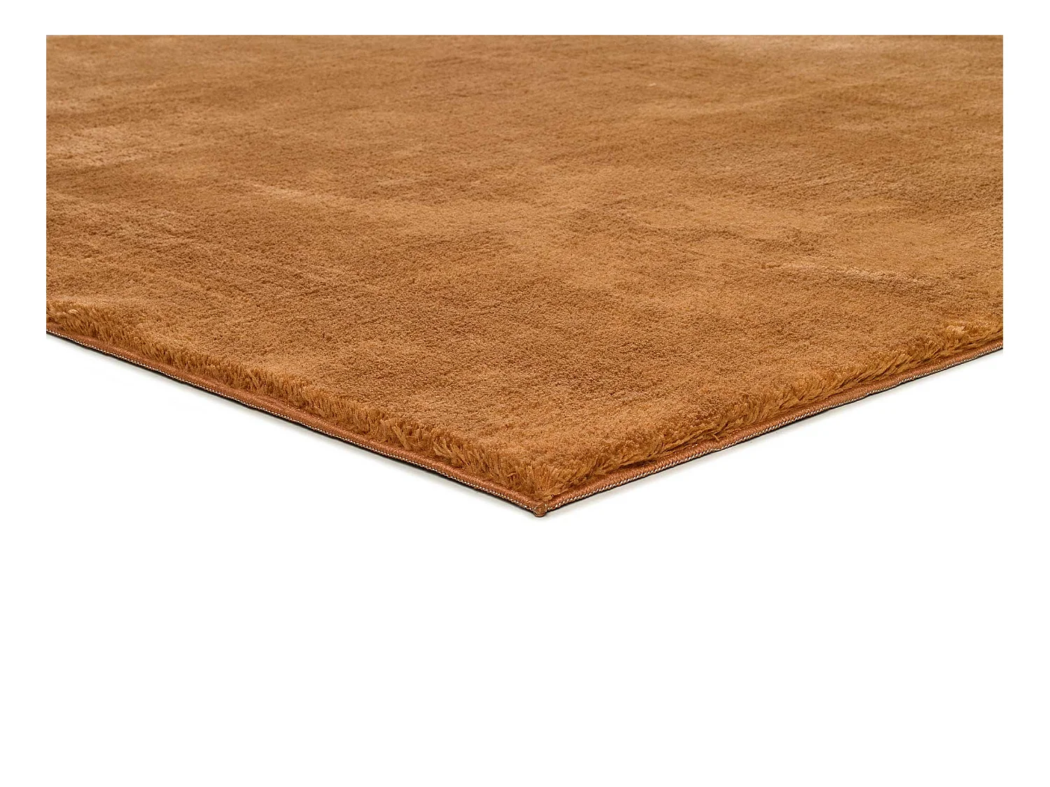 Kurzflorteppich - waschbar und rutschfeste - Einfarbiger - kupfer - 120x170 cm - LOFT