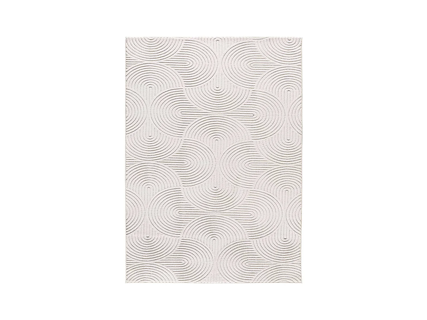 Tappeto interno - geometrico in rilievo - crema - 120 x 170 cm - ESTILO