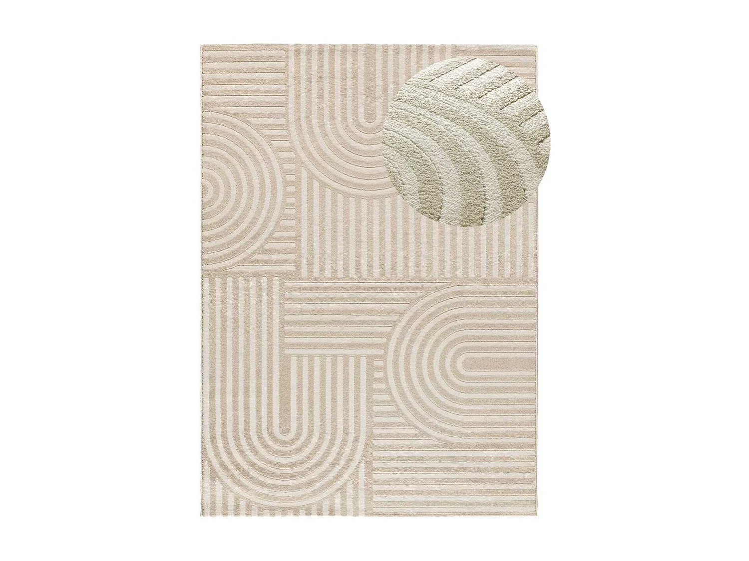 Tapis intérieur - scandinave - blanc - 80 x 150 cm - ZEN