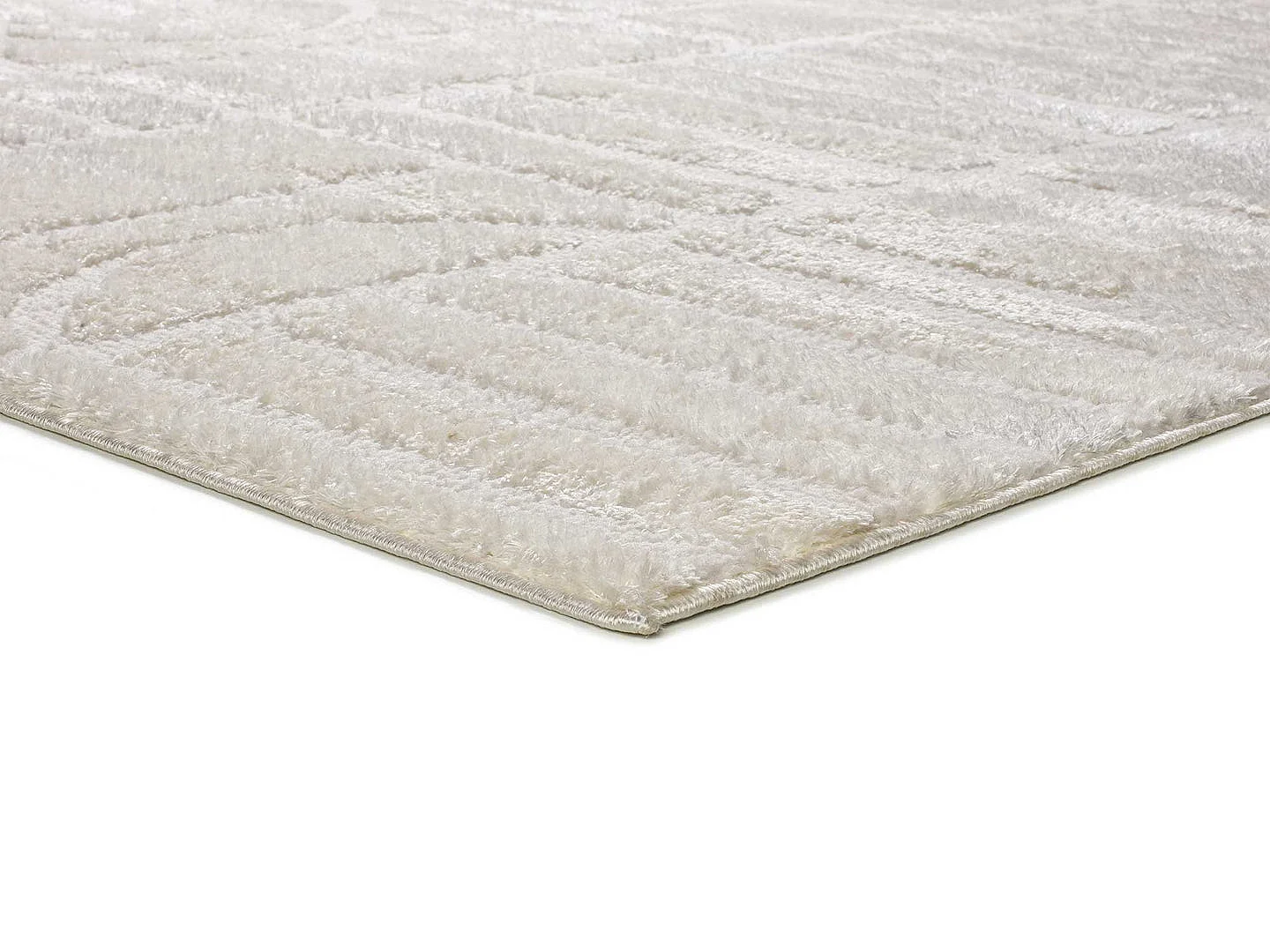 Alfombra interior  - geométrico - blanco - 160 x 230 cm - BLANCHE
