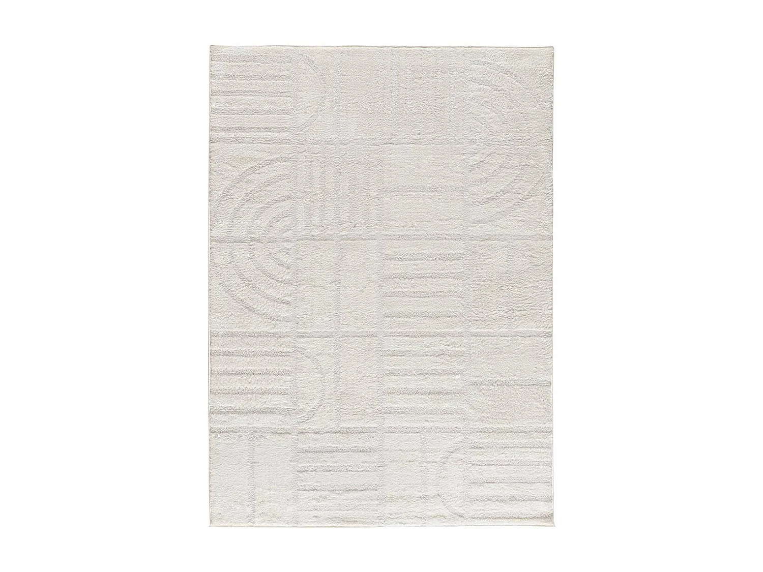 Alfombra interior  - geométrico - blanco - 160 x 230 cm - BLANCHE