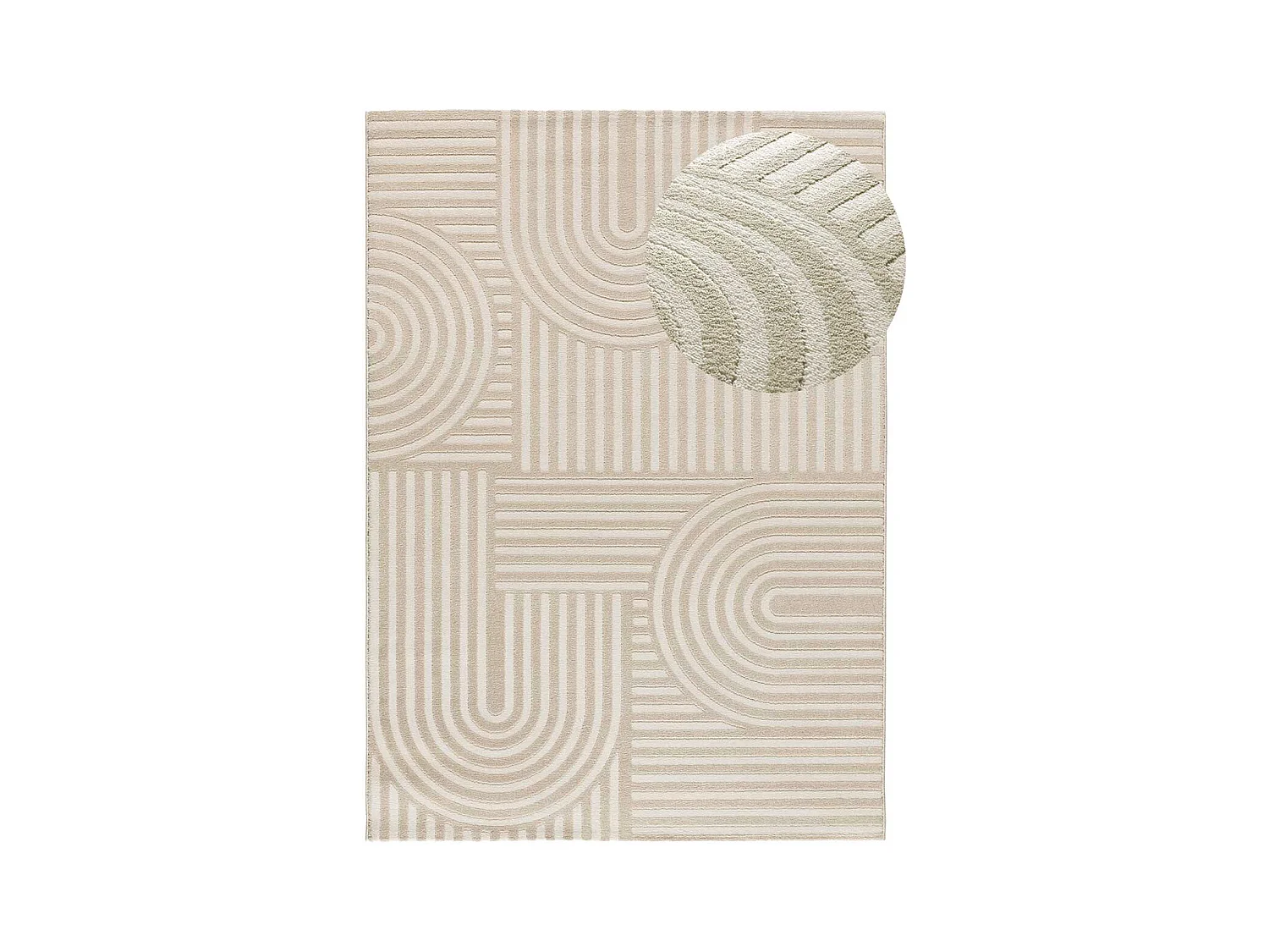 Kurzflorteppich - skandinavisch - weiß - 160x230 cm - ZEN