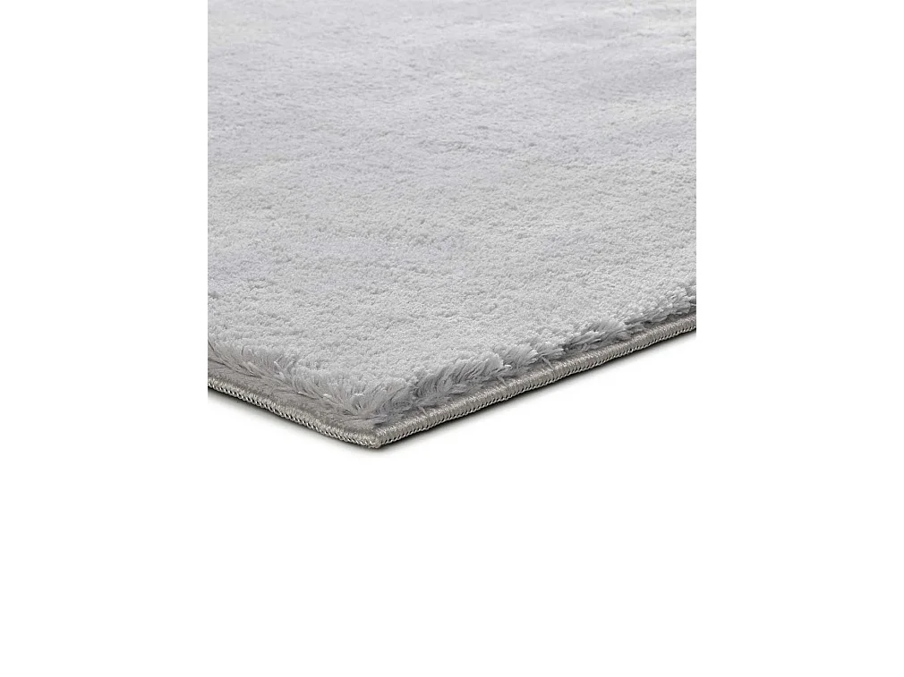 Alfombra lavable antideslizante  - liso - plata - 140 x 200 cm - LOFT