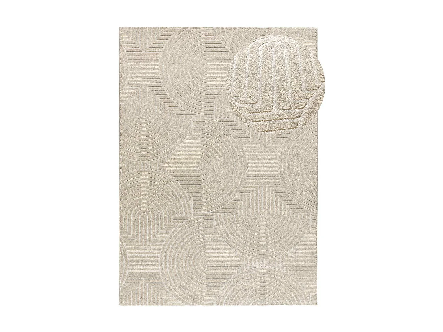 Tapis intérieur - scandinave - blanc - 160 x 230 cm - ZEN
