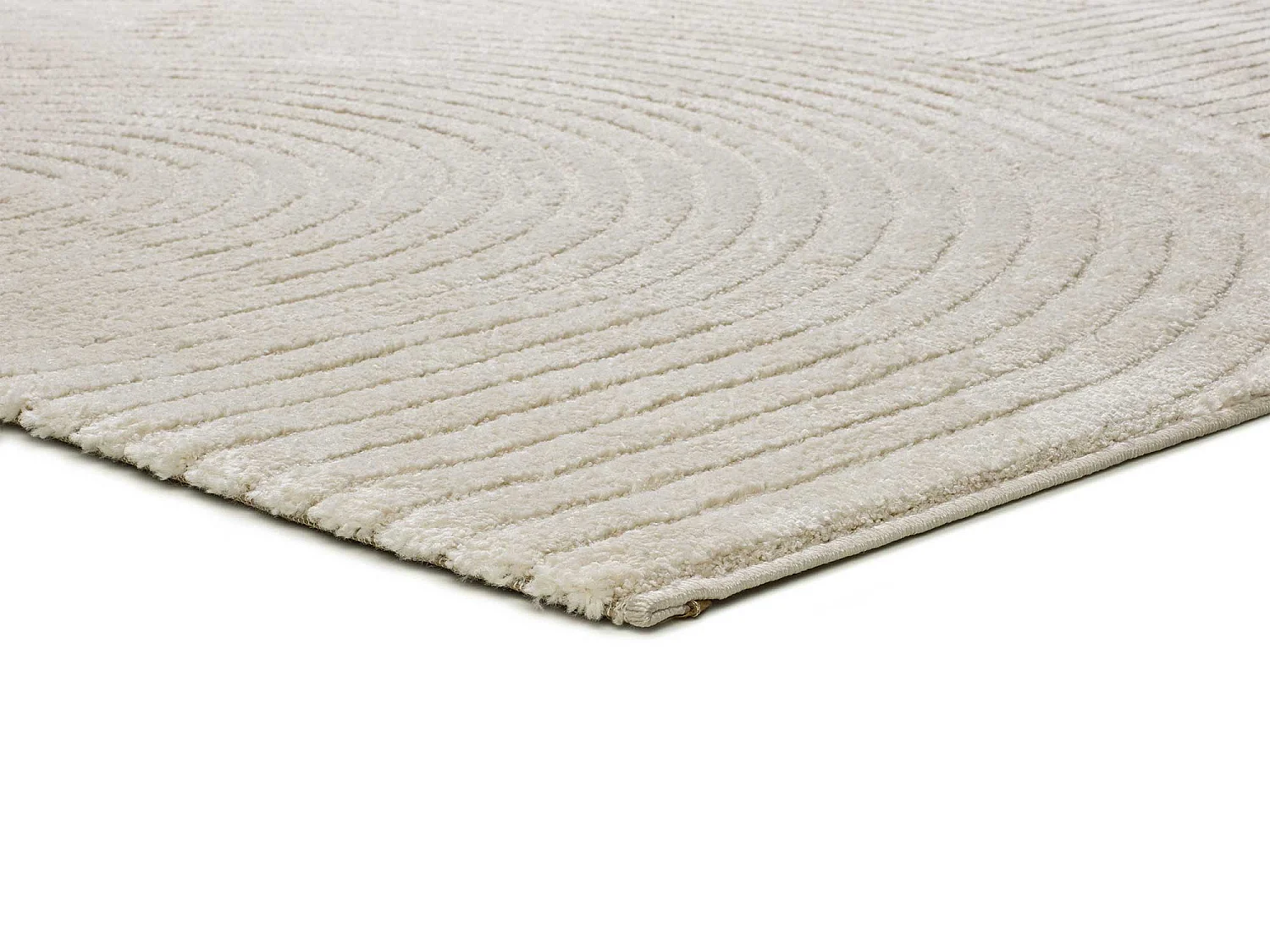 Tapis intérieur - géometrique avec relief - crème - 120 x 170 cm - VERONA