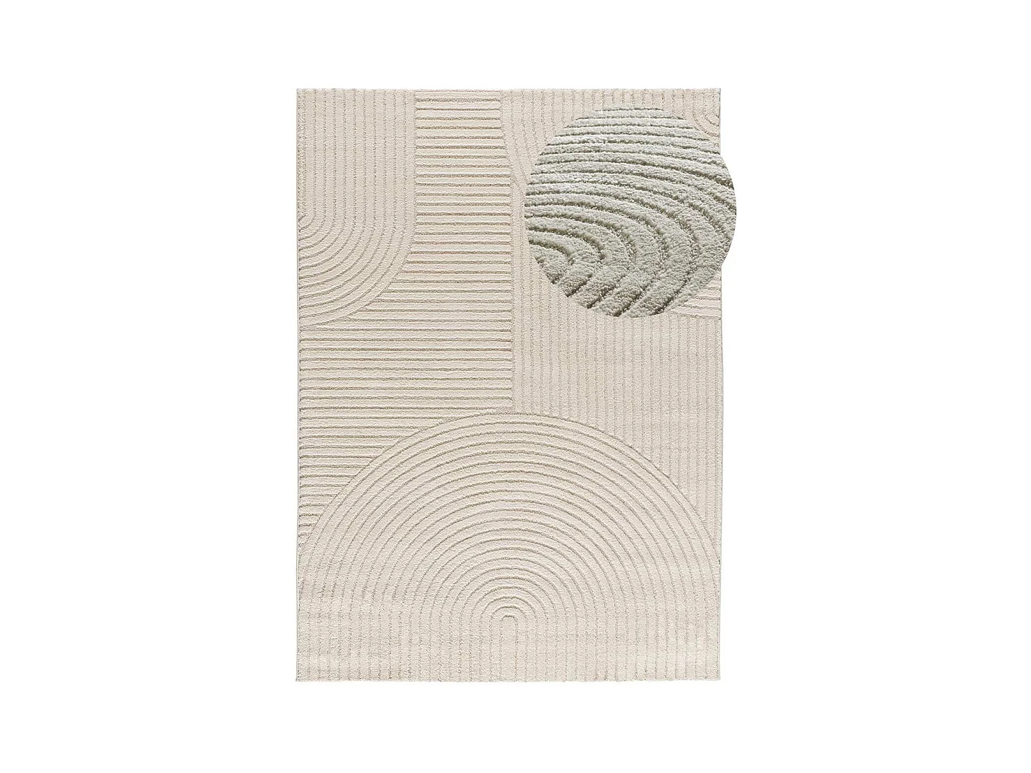 Tappeto interno - geometrico in rilievo - crema - 120 x 170 cm - VERONA