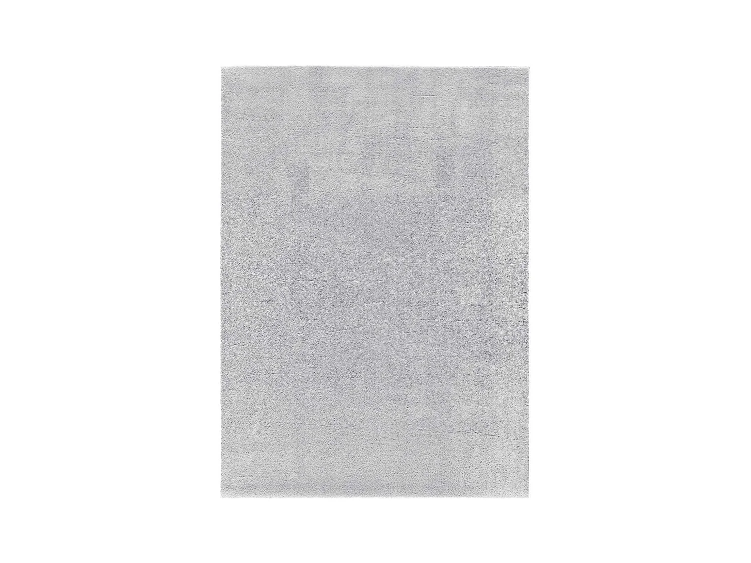 Kurzflorteppich - waschbar und rutschfeste - Einfarbiger - silber - 60x120 cm - LOFT
