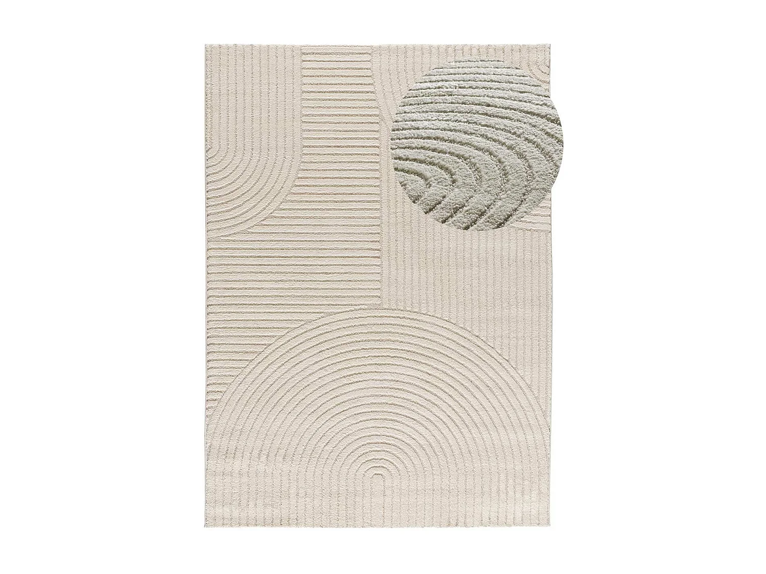 Tappeto interno - geometrico in rilievo - crema - 80 x 150 cm - VERONA