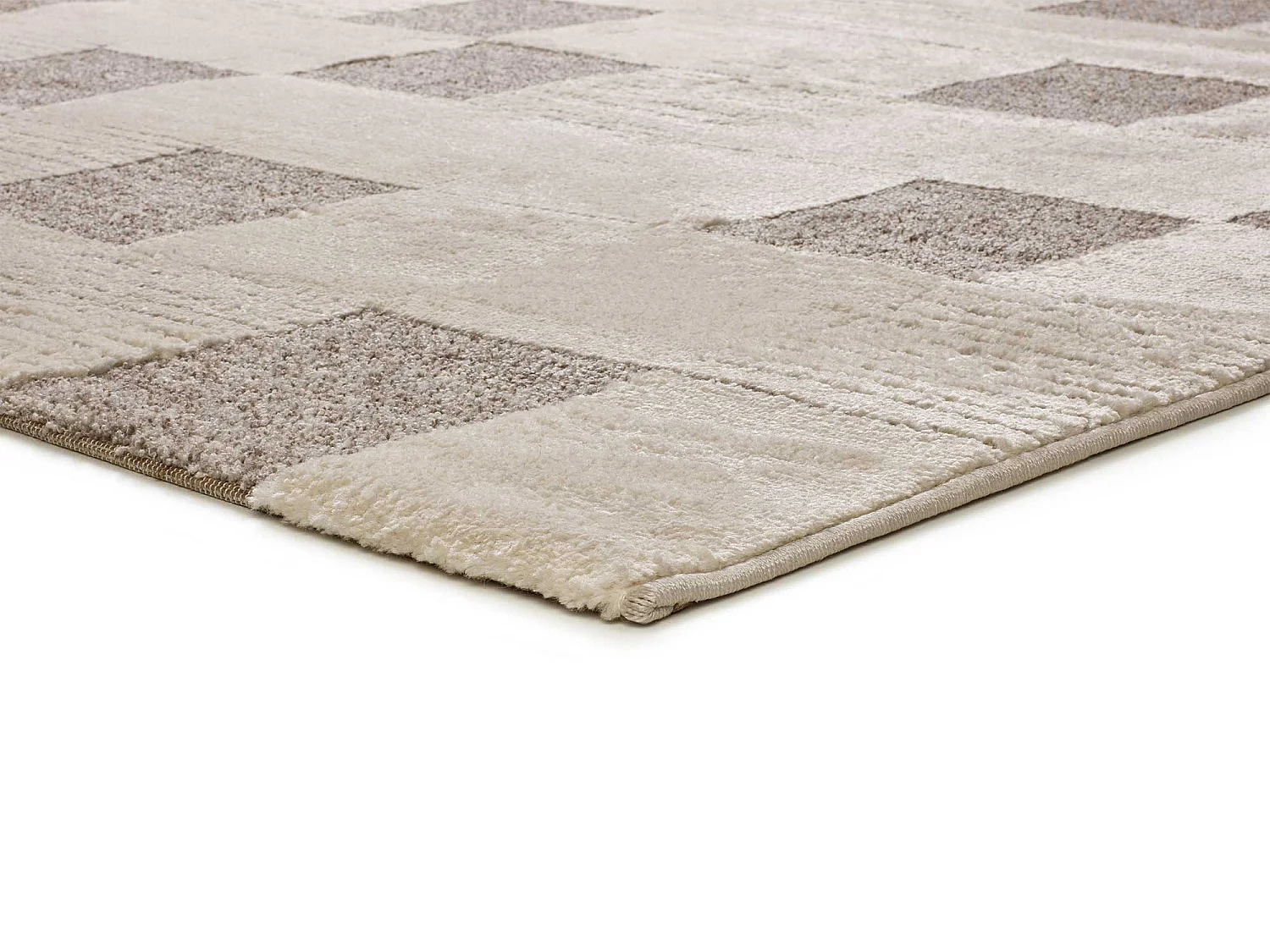 Tappeto interno - geometrico in rilievo - crema - 80 x 150 cm - VERONA