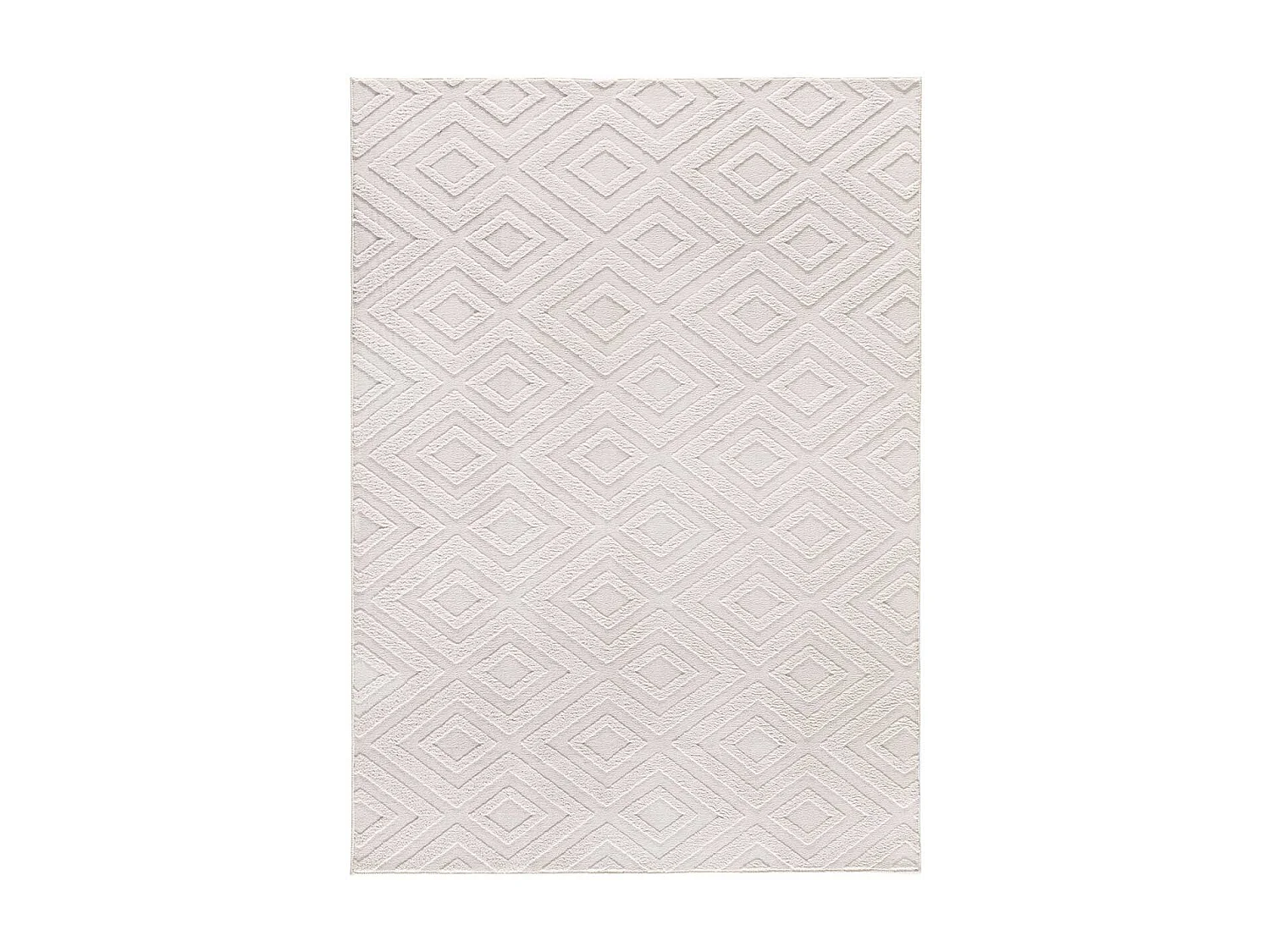 Tapis intérieur - géometrique avec relief - crème - 200 x 290 cm - ESTILO