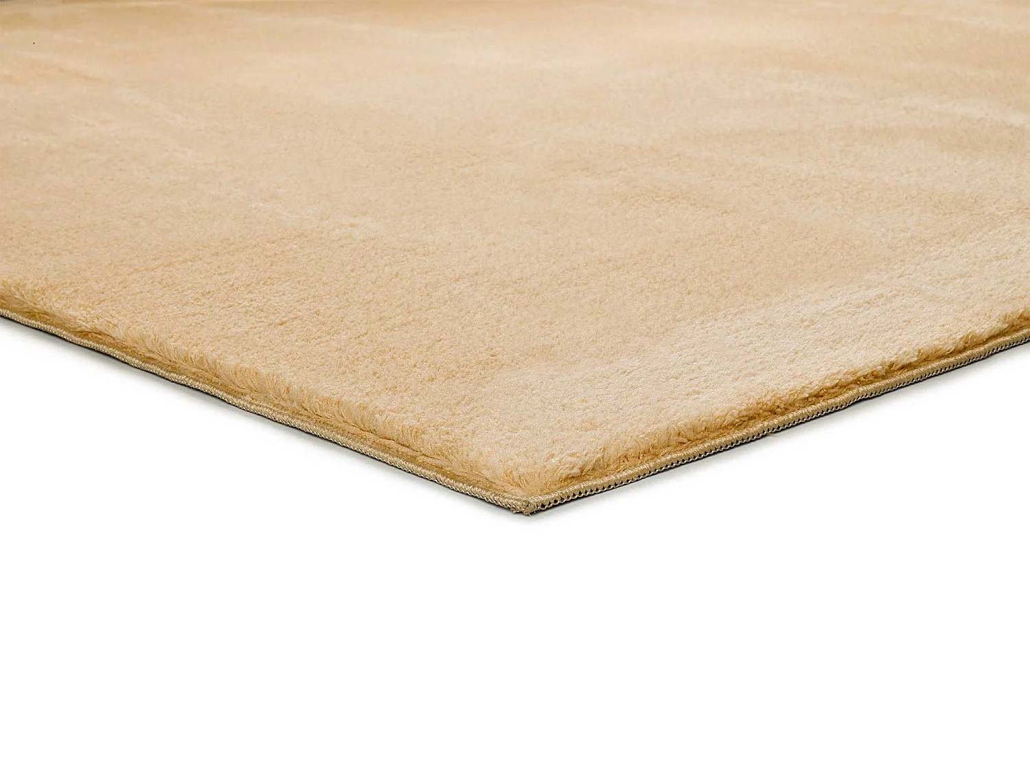 Alfombra lavable antideslizante  - liso - mostaza - 140 x 200 cm - LOFT