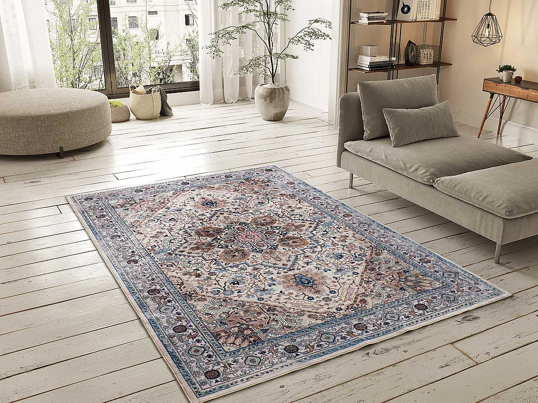 Laagpolig tapijt - vintage - veelkleurig - 160x230 cm - CLASS