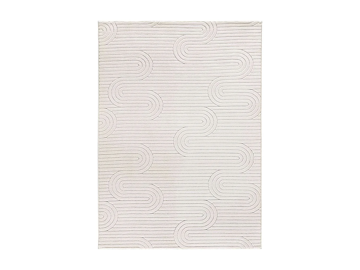 Tapete interior - geométrico em relevo - creme - 200 x 290 cm - ESTILO