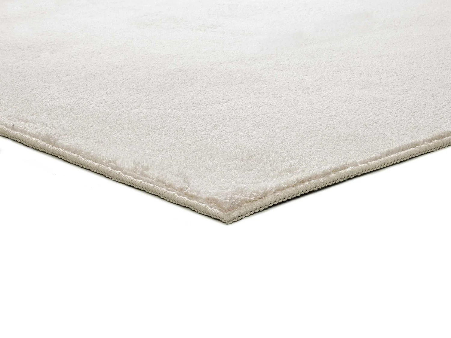 Tapis intérieur - uni - blanc - 120 x 170 cm - CORALINE