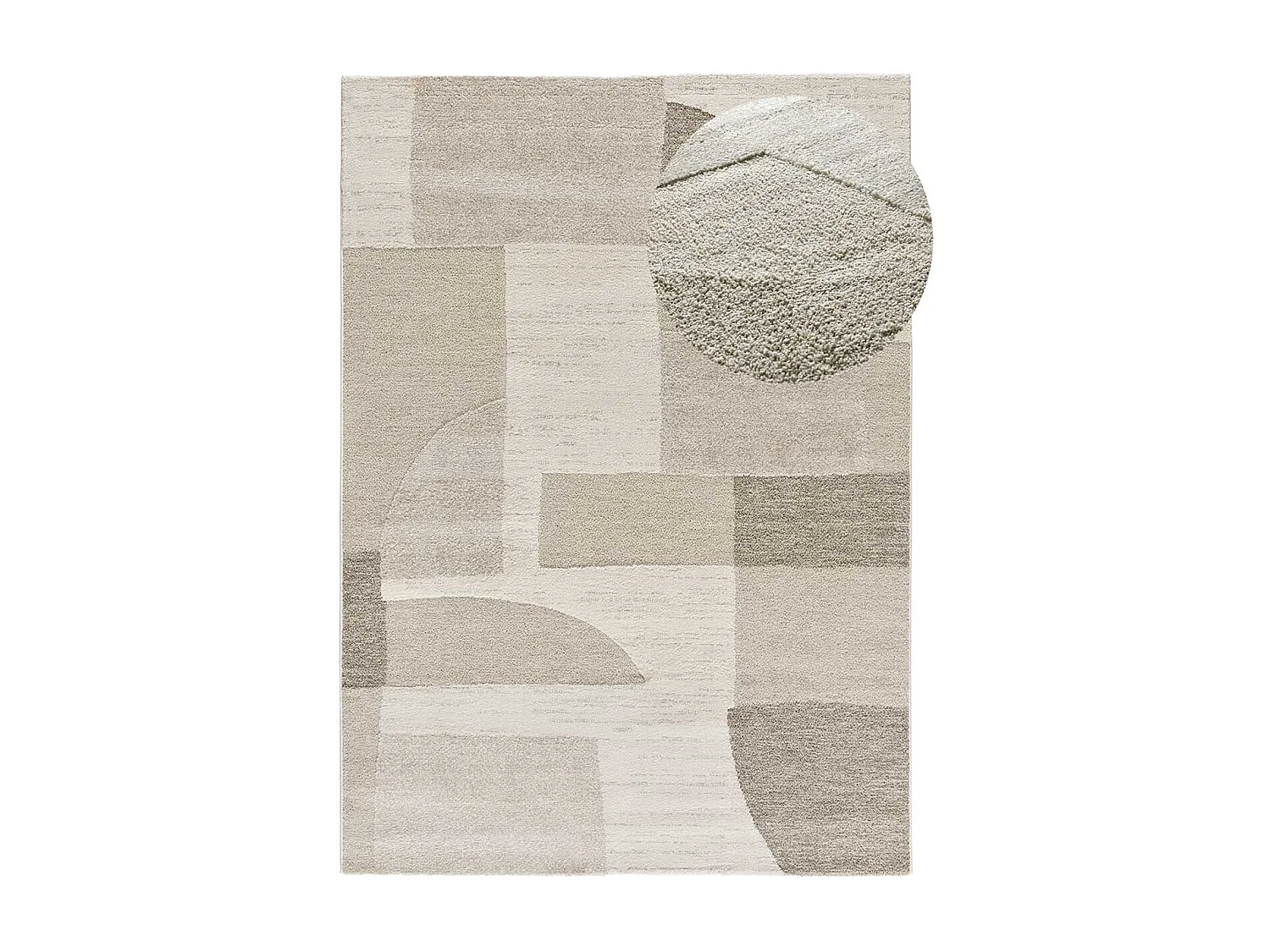 Tapis intérieur - géometrique avec relief - crème - 160 x 230 cm - VERONA