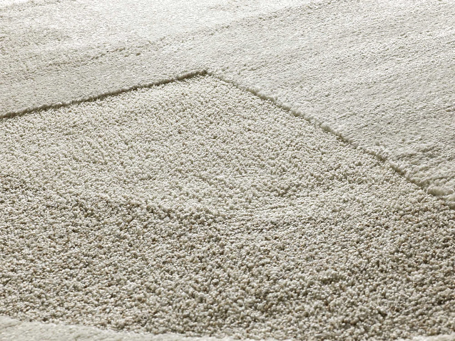 Tapis intérieur - géometrique avec relief - crème - 160 x 230 cm - VERONA