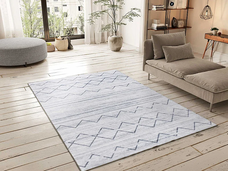 Tapis intérieur - ethnique - gris - 140 x 200 cm - CLASS