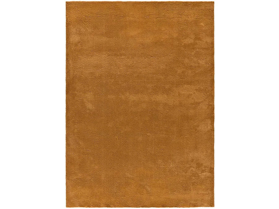 Tapis lavable antidérapant - uni - cuivre - 140 x 200 cm - LOFT