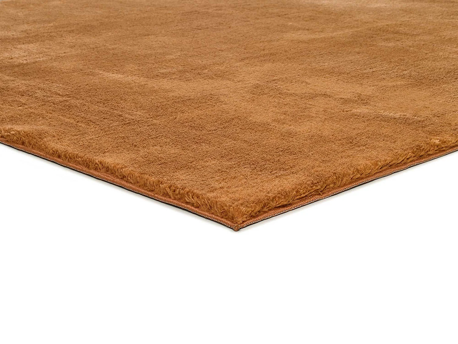 Tapis lavable antidérapant - uni - cuivre - 140 x 200 cm - LOFT
