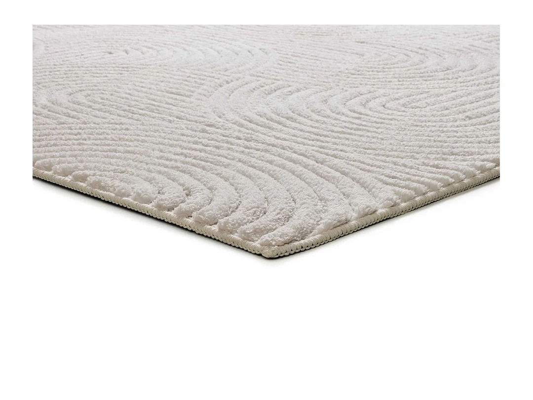 Tapis intérieur - géometrique avec relief - crème - 160 x 230 cm - ESTILO