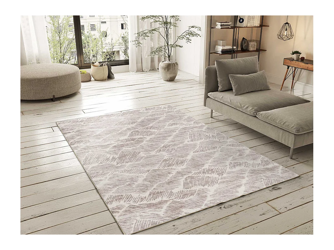 Tapis intérieur - abstrait - beige - 80 x 150 cm - CLASS