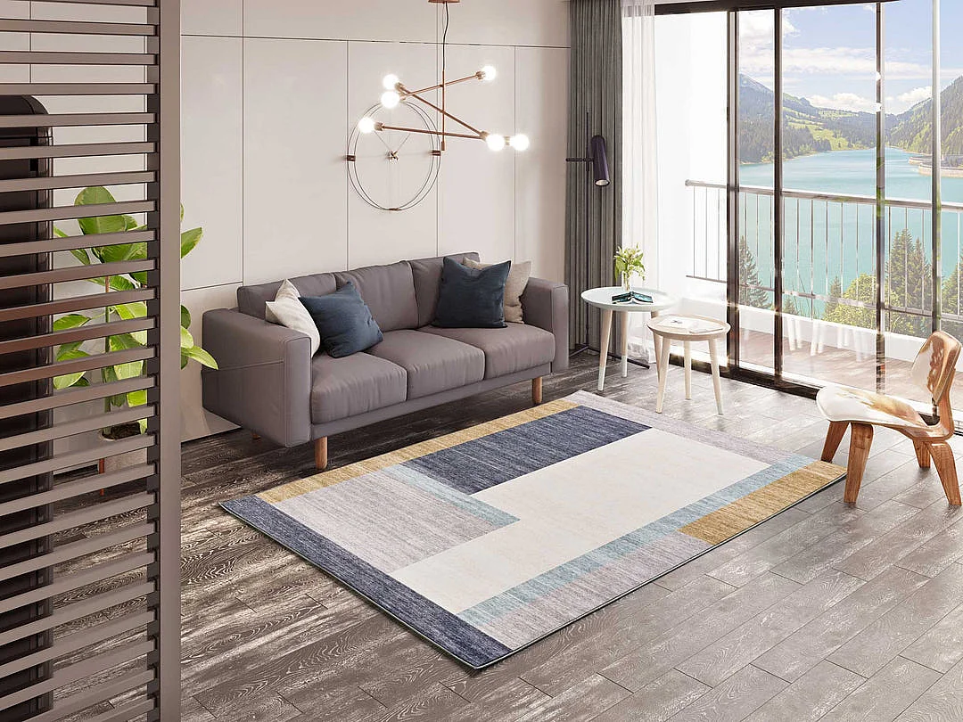 Tapis intérieur - géométrique - multicolore - 140 x 200 cm - CLASS