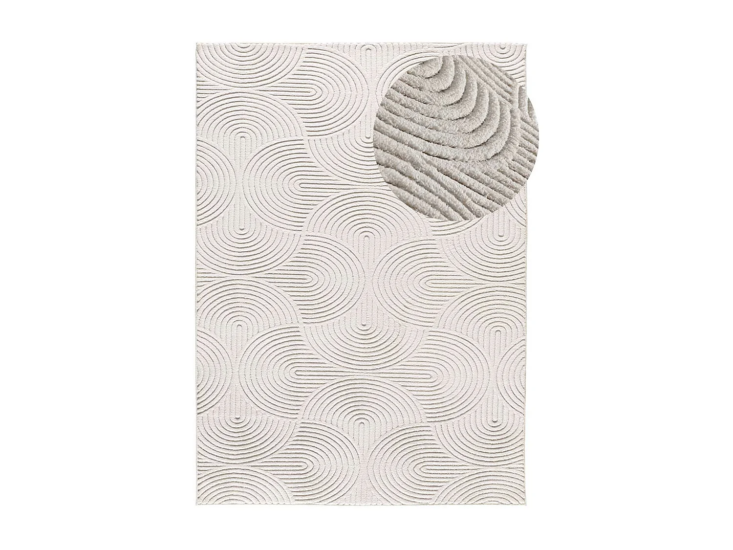 Tapete interior - geométrico em relevo - creme - 200 x 290 cm - ESTILO