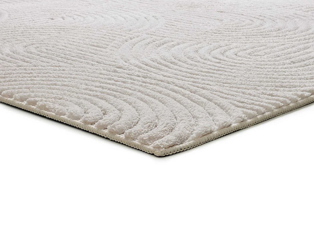 Tapis intérieur - géometrique avec relief - crème - 200 x 290 cm - ESTILO