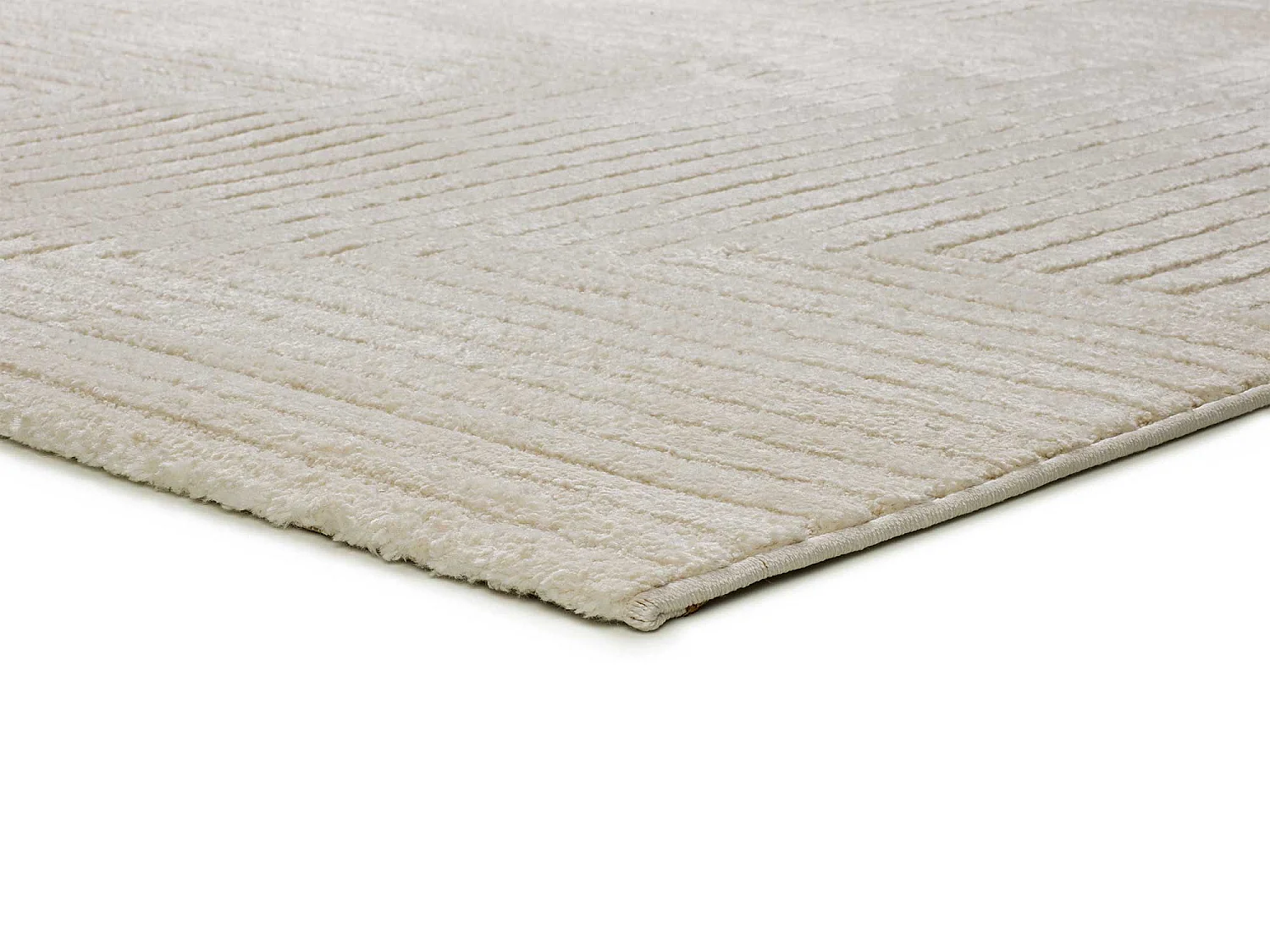 Tapis intérieur - géometrique avec relief - crème - 80 x 150 cm - VERONA