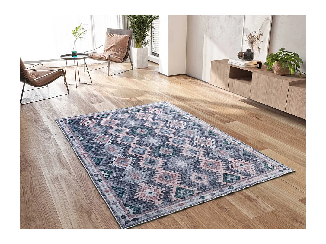Laagpolig tapijt - etnisch - veelkleurig - 160x230 cm - CLASS