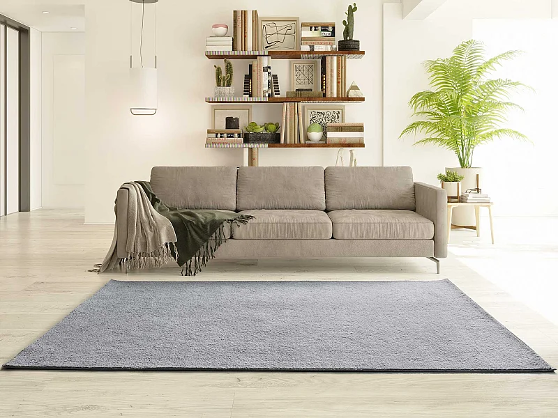 Tapete interior - liso - prateado - 60 x 100 cm - CORALINE