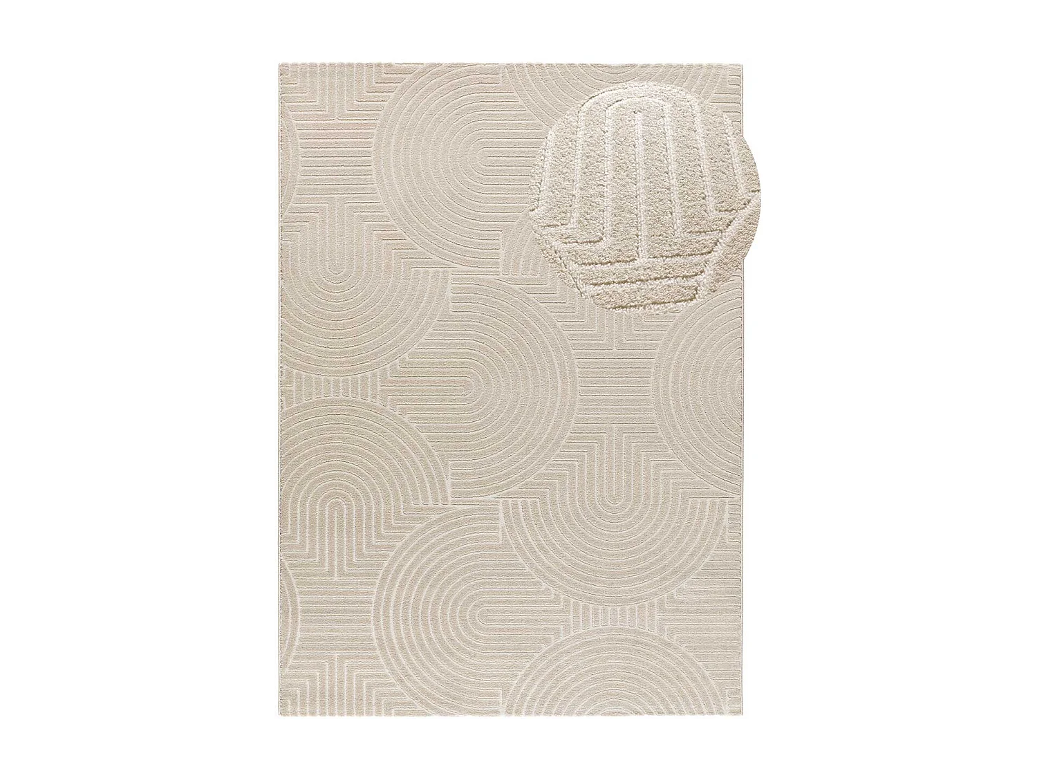 Tapis intérieur - scandinave - blanc - 133 x 190 cm - ZEN