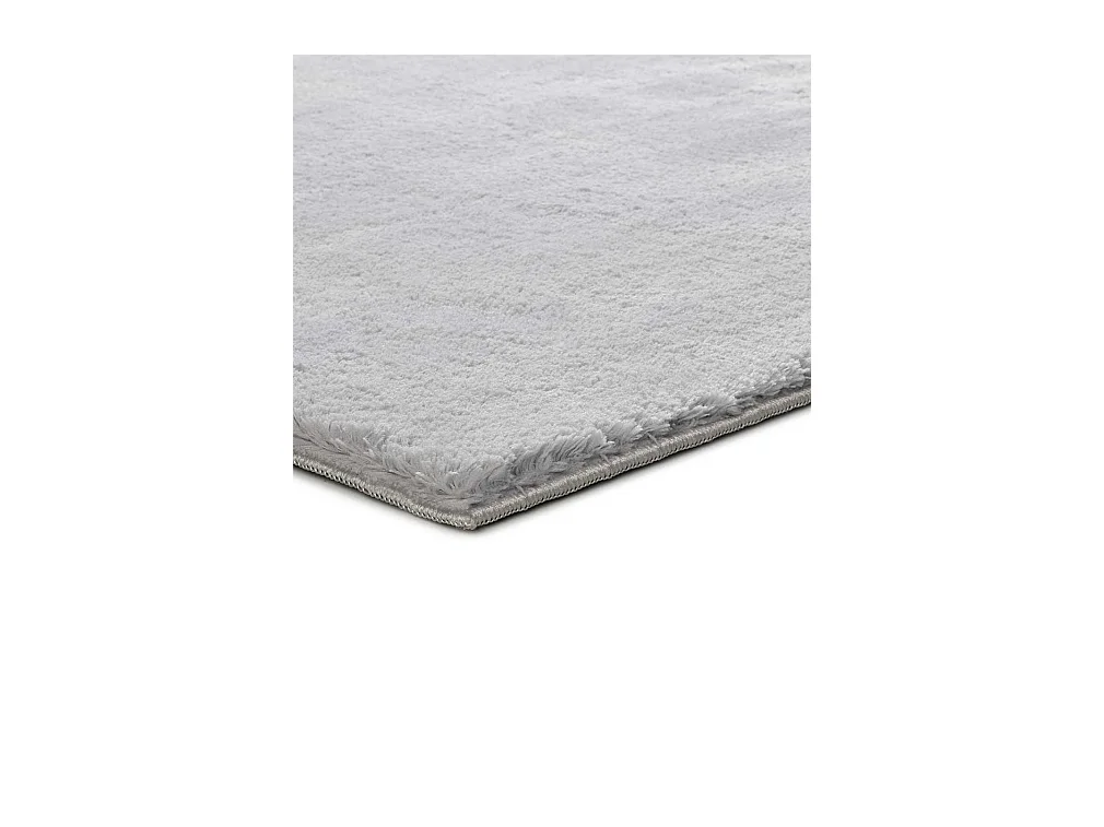 Alfombra lavable antideslizante  - liso - plata - 200 x 290 cm - LOFT