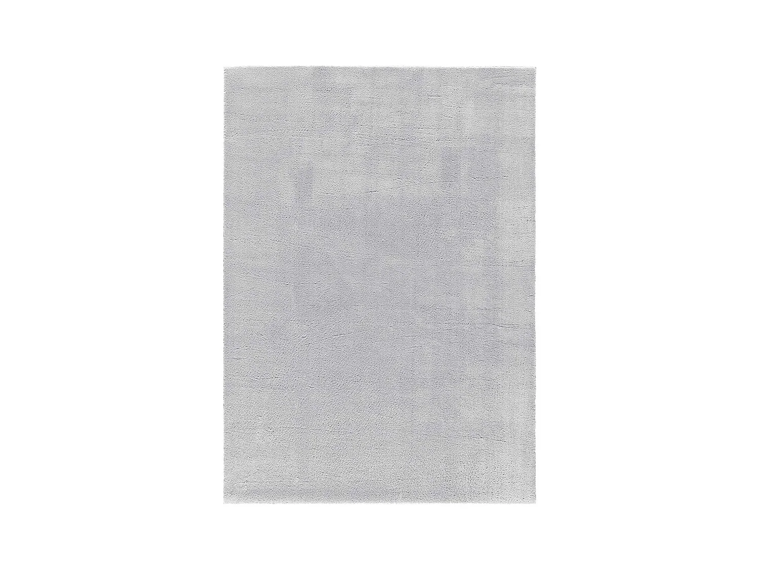 Kurzflorteppich - waschbar und rutschfeste - Einfarbiger - silber - 160x230 cm - LOFT