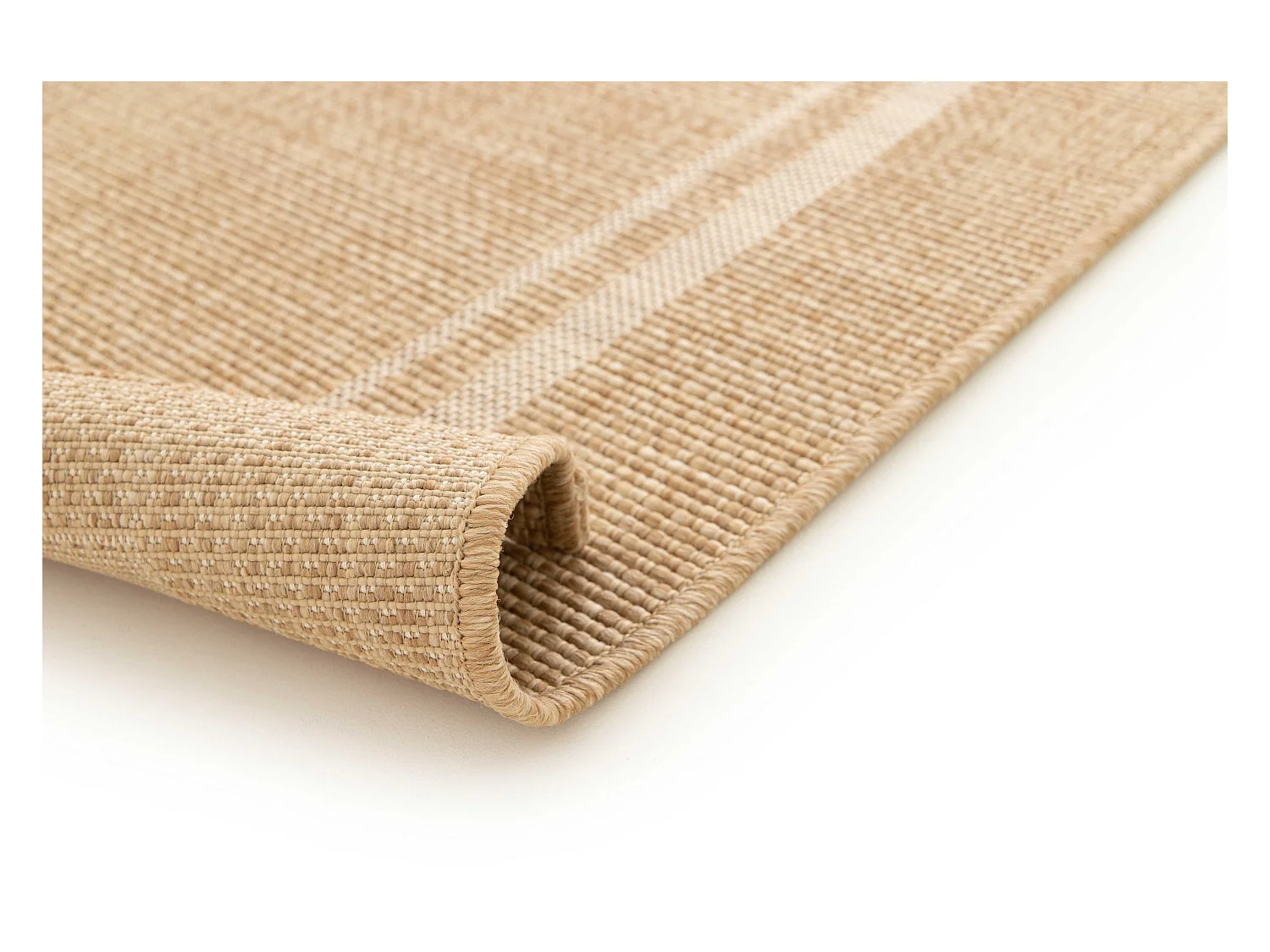 Alfombra exterior  - geométrico aspecto yute - beige - 120 x 170 cm - GUINEA