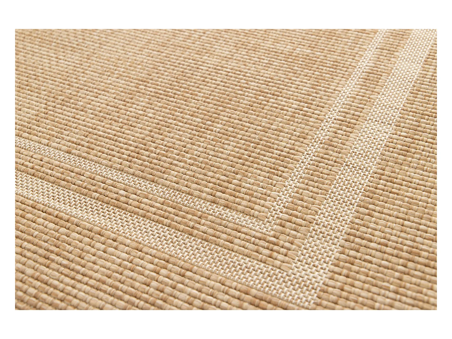 Alfombra exterior  - geométrico aspecto yute - beige - 120 x 170 cm - GUINEA