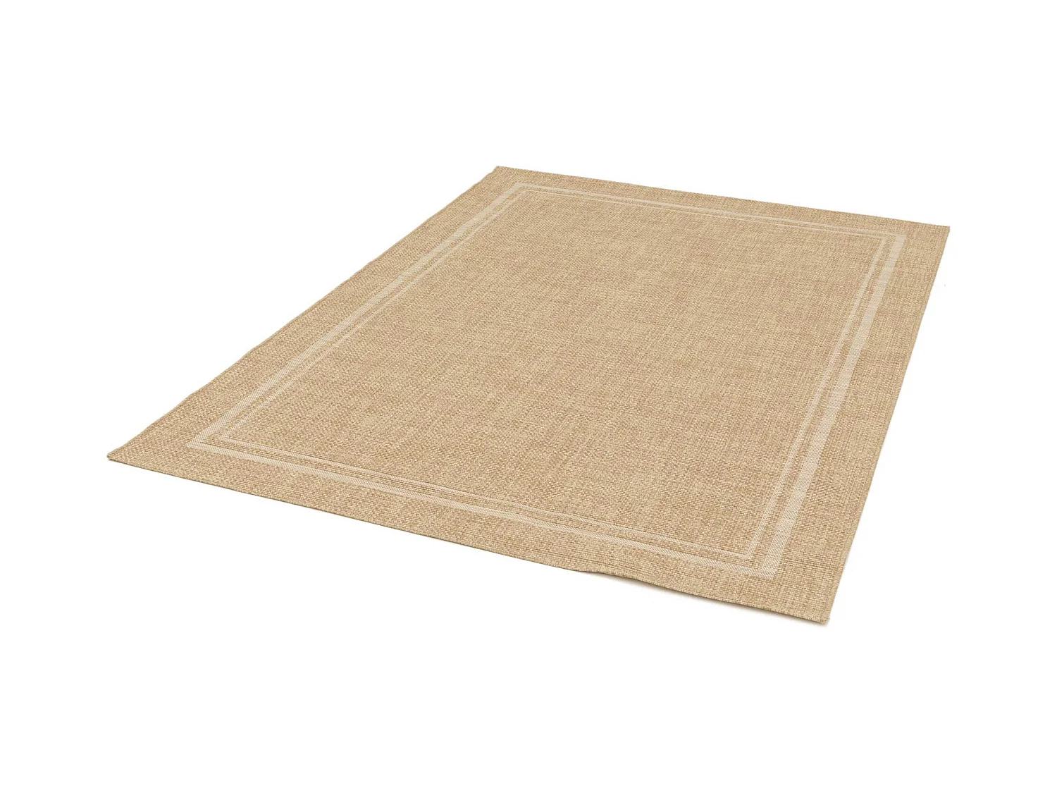 Alfombra exterior  - geométrico aspecto yute - beige - 120 x 170 cm - GUINEA