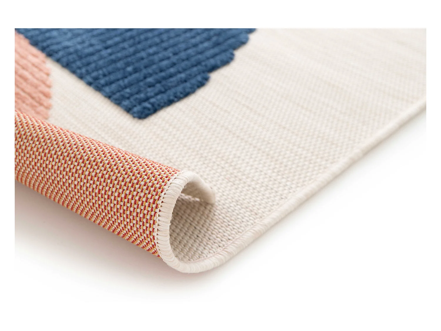 Indoor-Outdoor Teppich - geometrisch mit relief - mehrfarbig - 160x230 cm - MILA