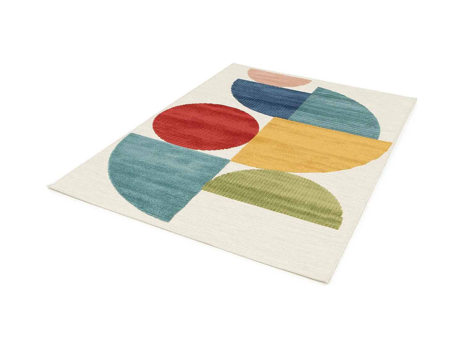 Indoor-Outdoor Teppich - geometrisch mit relief - mehrfarbig - 160x230 cm - MILA