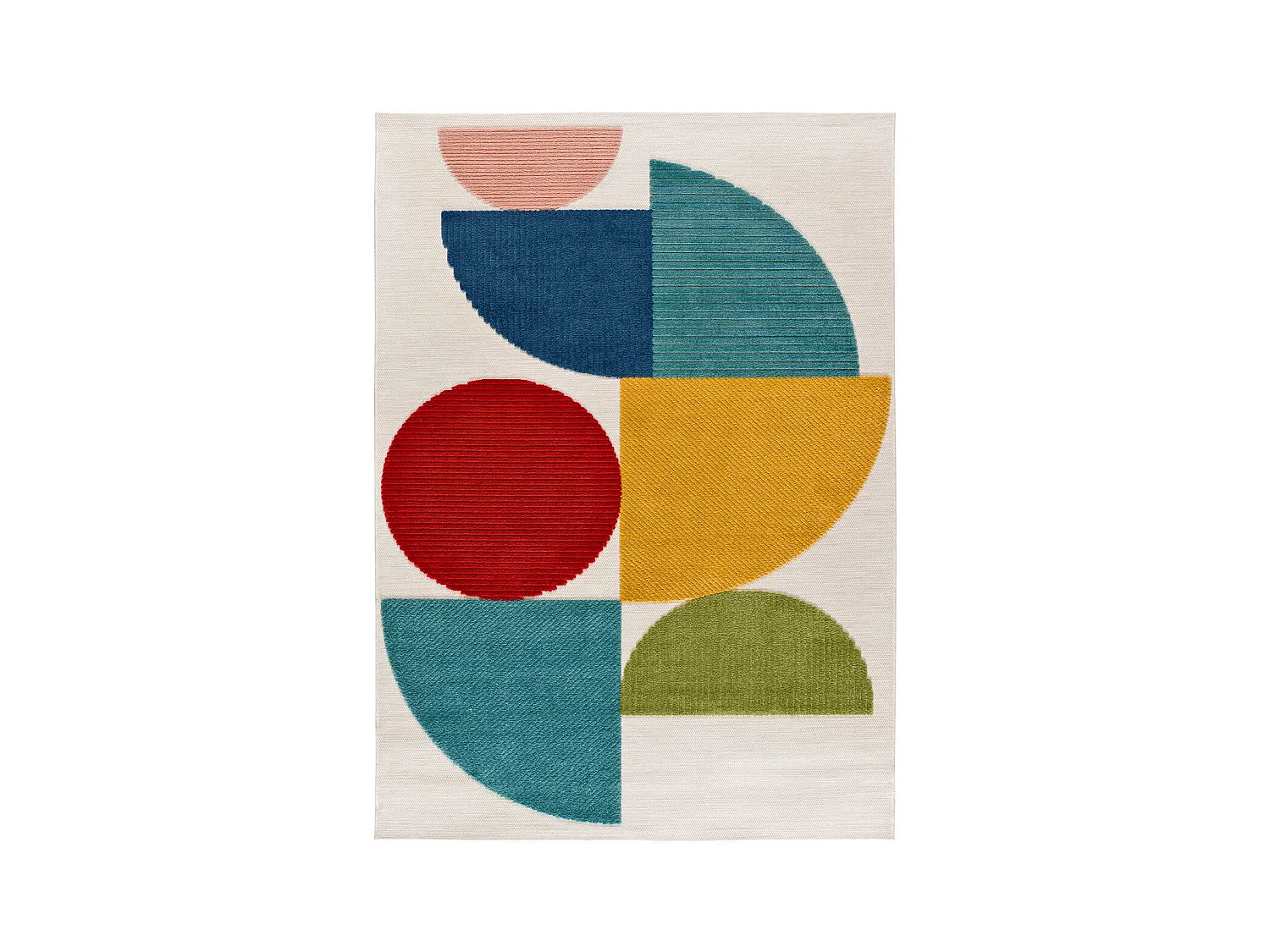 Indoor-Outdoor Teppich - geometrisch mit relief - mehrfarbig - 160x230 cm - MILA