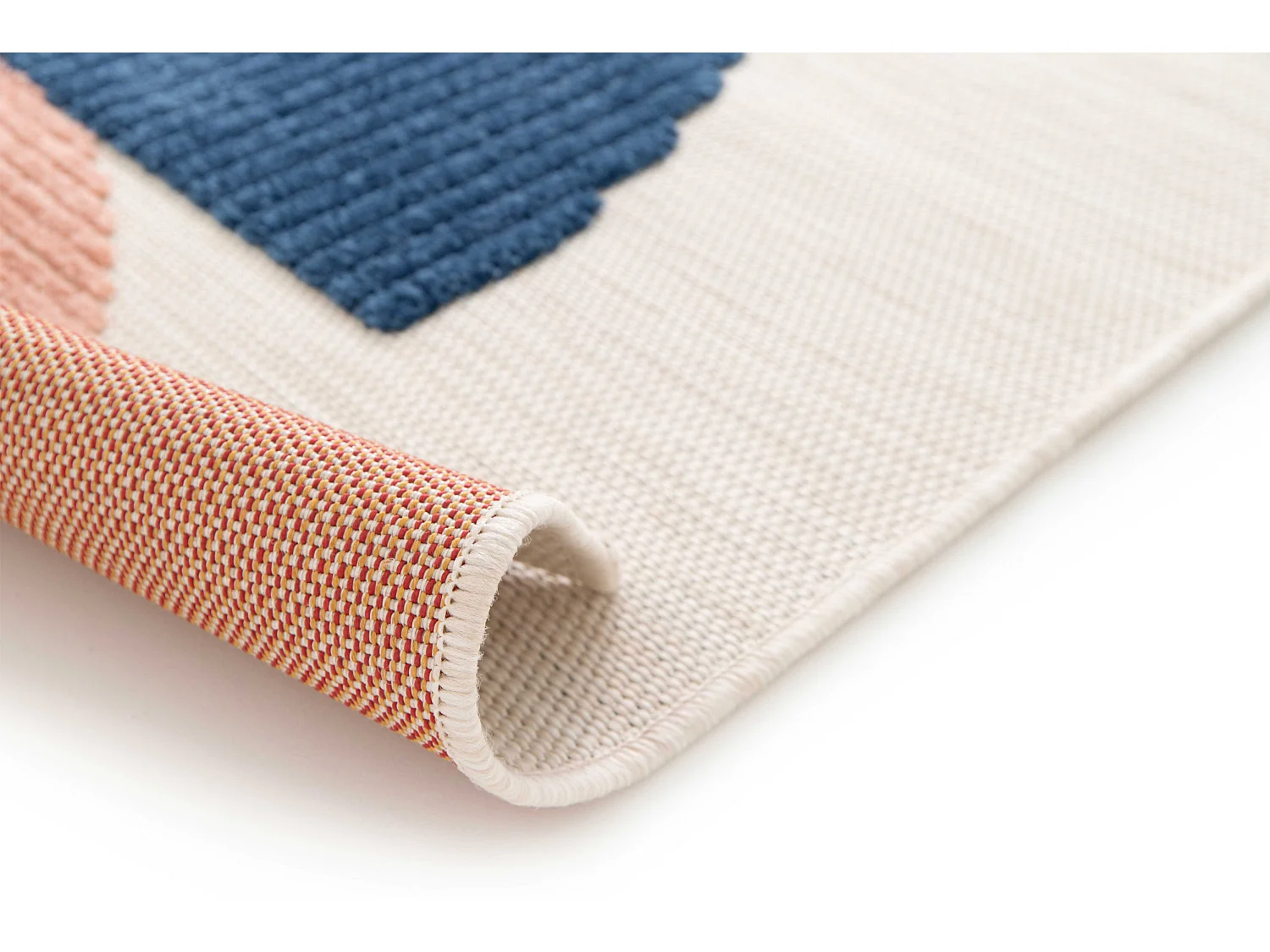 Tapis extérieur - géométrique avec relief - multicolore - 160 x 230 cm - MILA