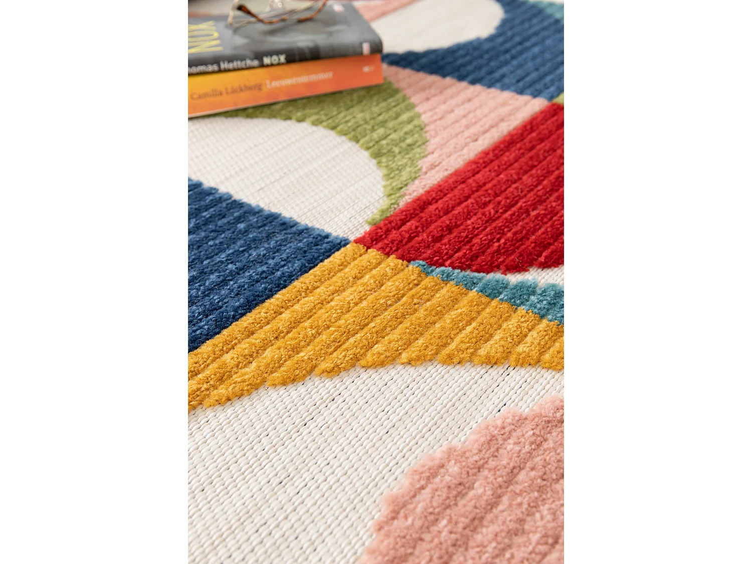 Buitentapijt - geometrisch met reliëf - veelkleurig - 80x150 cm - MILA