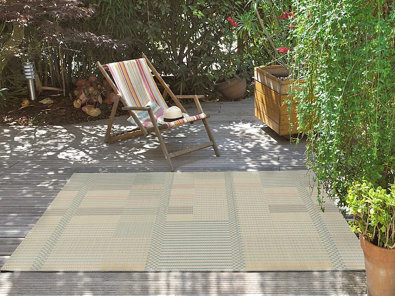 Buitentapijt - geometrisch - veelkleurig - 80x150 cm - MANILA