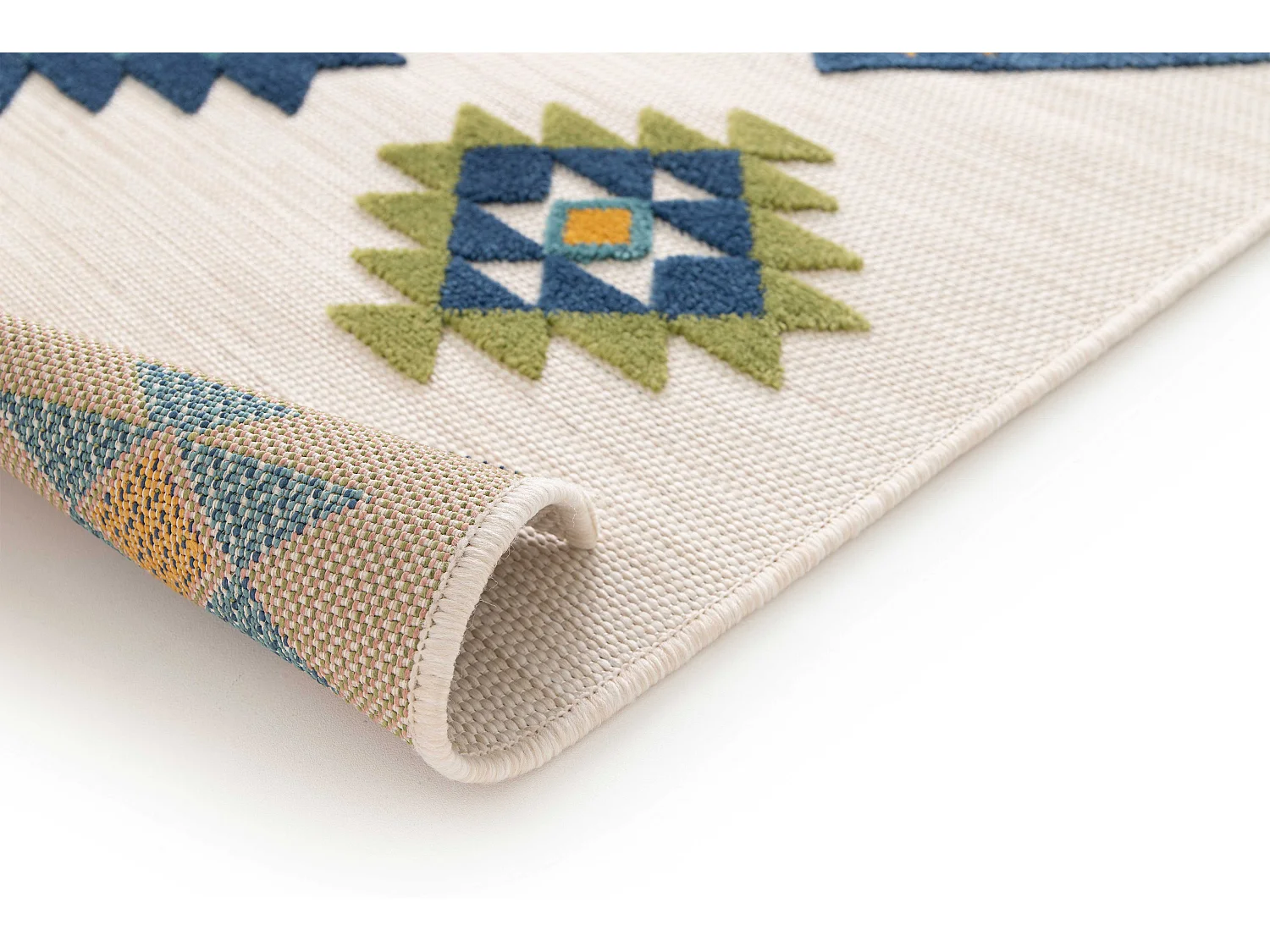 Tappeto esterior - etnico in rilievo - multicolore - 160 x 230 cm - MILA