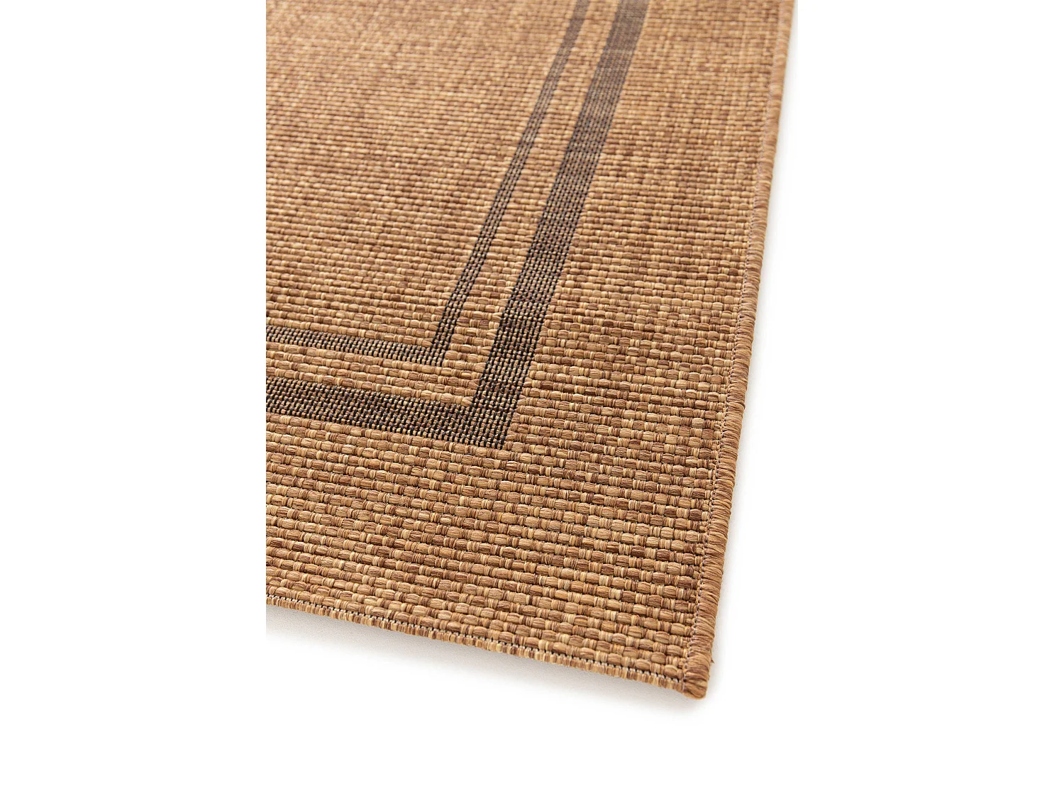 Tapis extérieur - géométrique aspect jute - naturel - 120 x 170 cm - GUINEA
