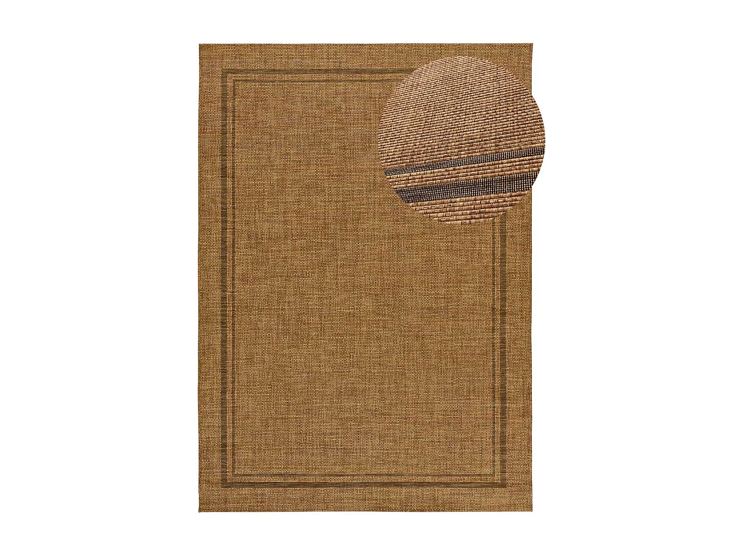 Tapis extérieur - géométrique aspect jute - naturel - 120 x 170 cm - GUINEA