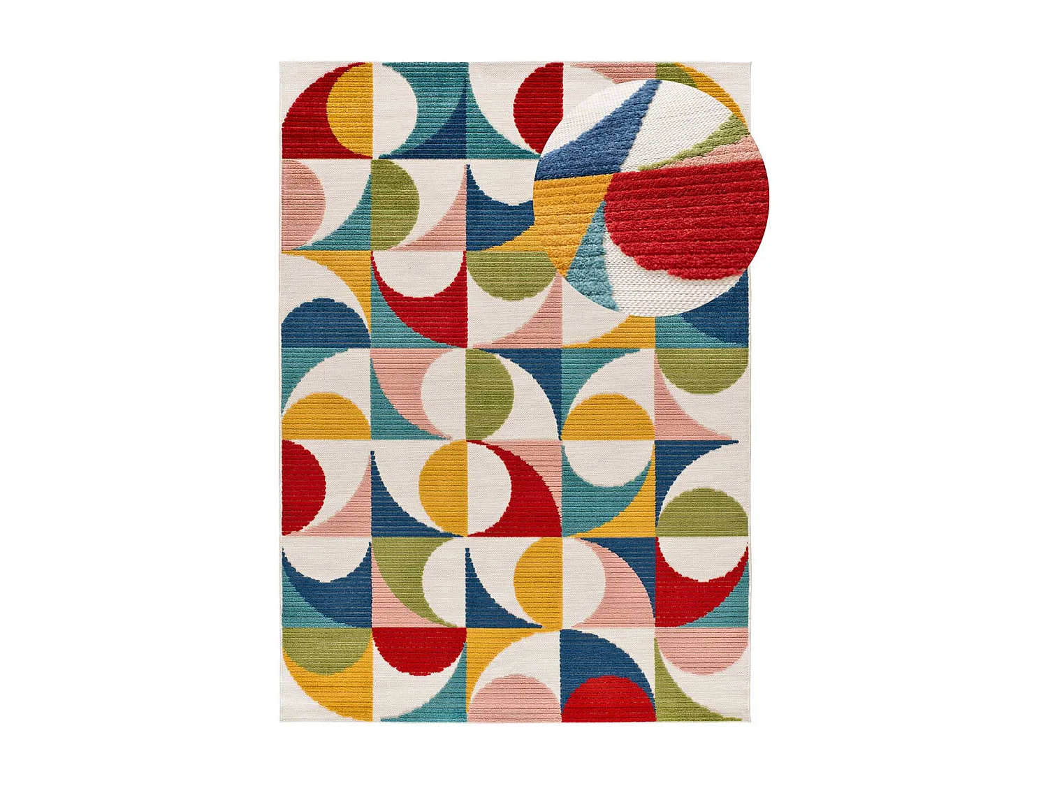 Tappeto esterior - geometrico in rilievo - multicolore - 120 x 170 cm - MILA