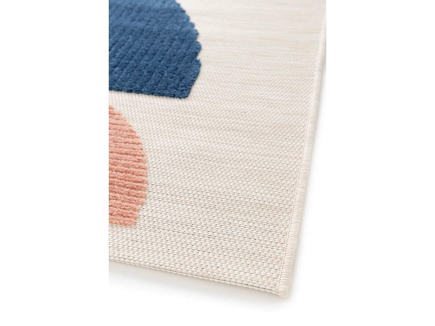 Indoor-Outdoor Teppich - geometrisch mit relief - mehrfarbig - 80x150 cm - MILA